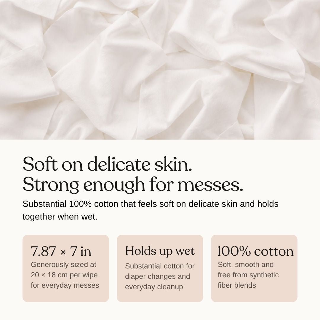 Dry Cotton Baby Wipes